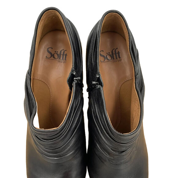 Sofft Florina High Heeled Ruched Bootie Boots, Black Size 9M - Picture 5 of 14